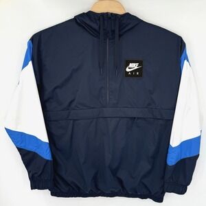 Nike Air Men's Swoosh Windbreaker M Pullover Hoodie Multicolor Jacket Half Zip‎